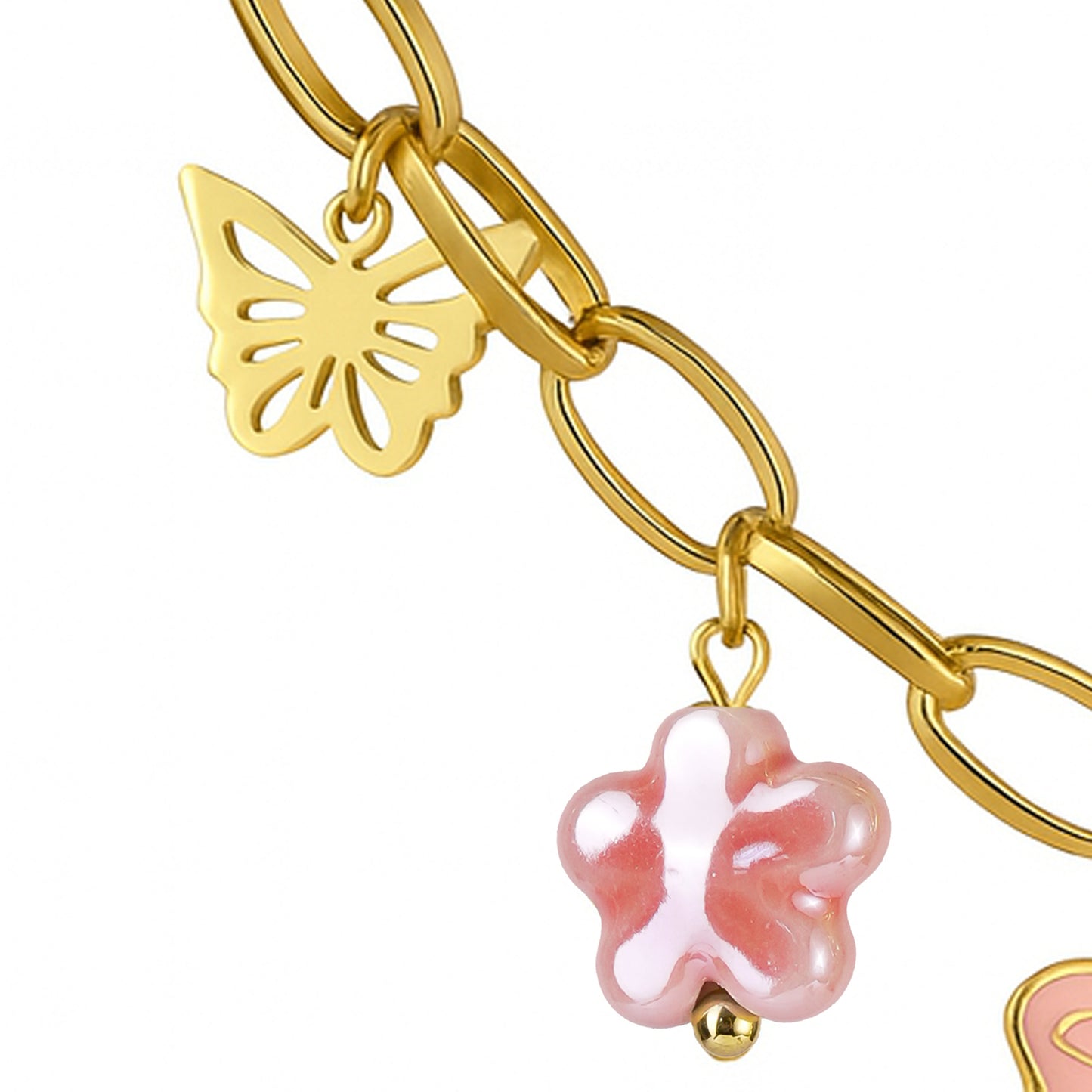 Sweet Bow Charms Necklace