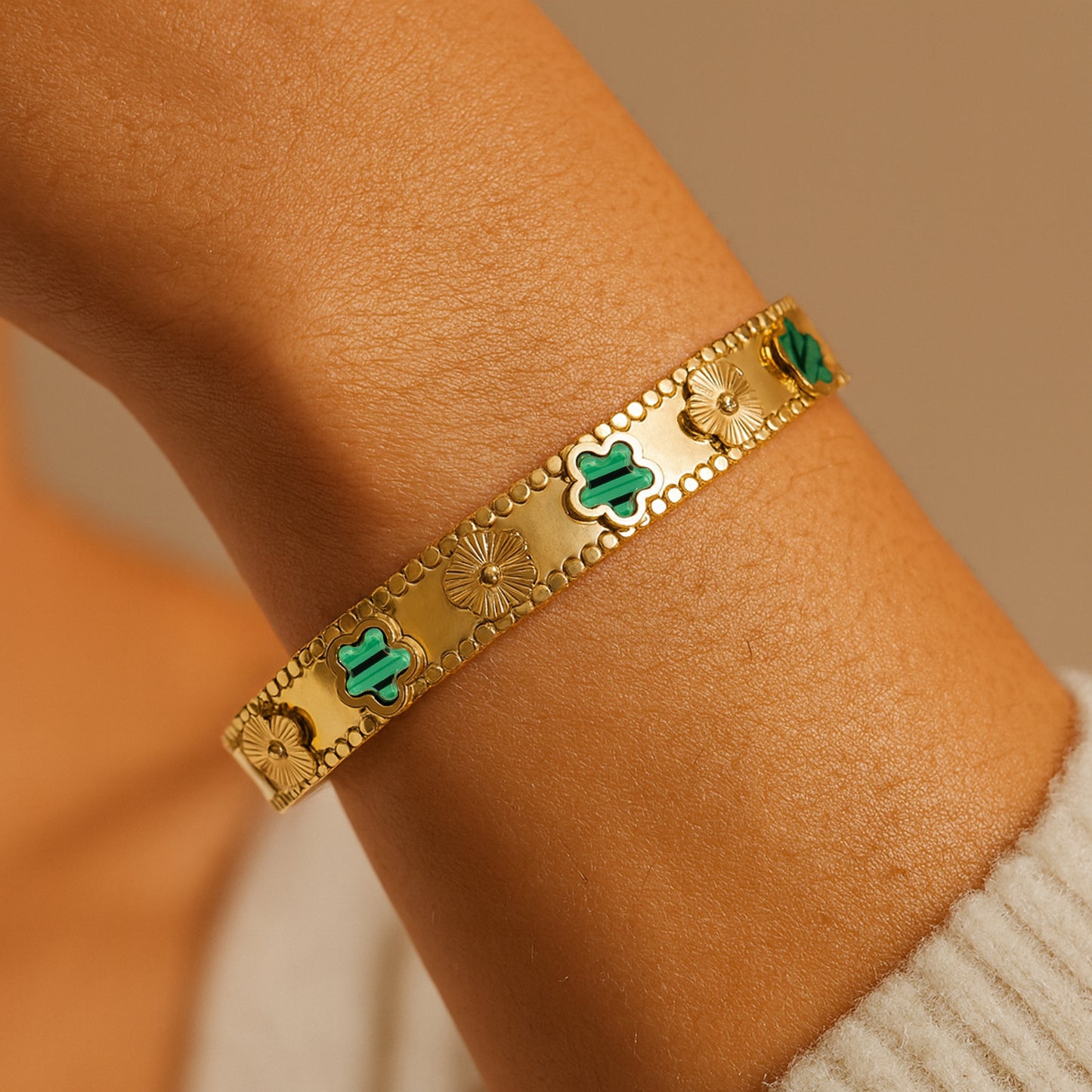 Emerald Clover Bracelet