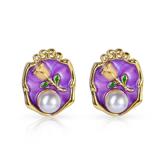 Gulab Noor Pearl Studs