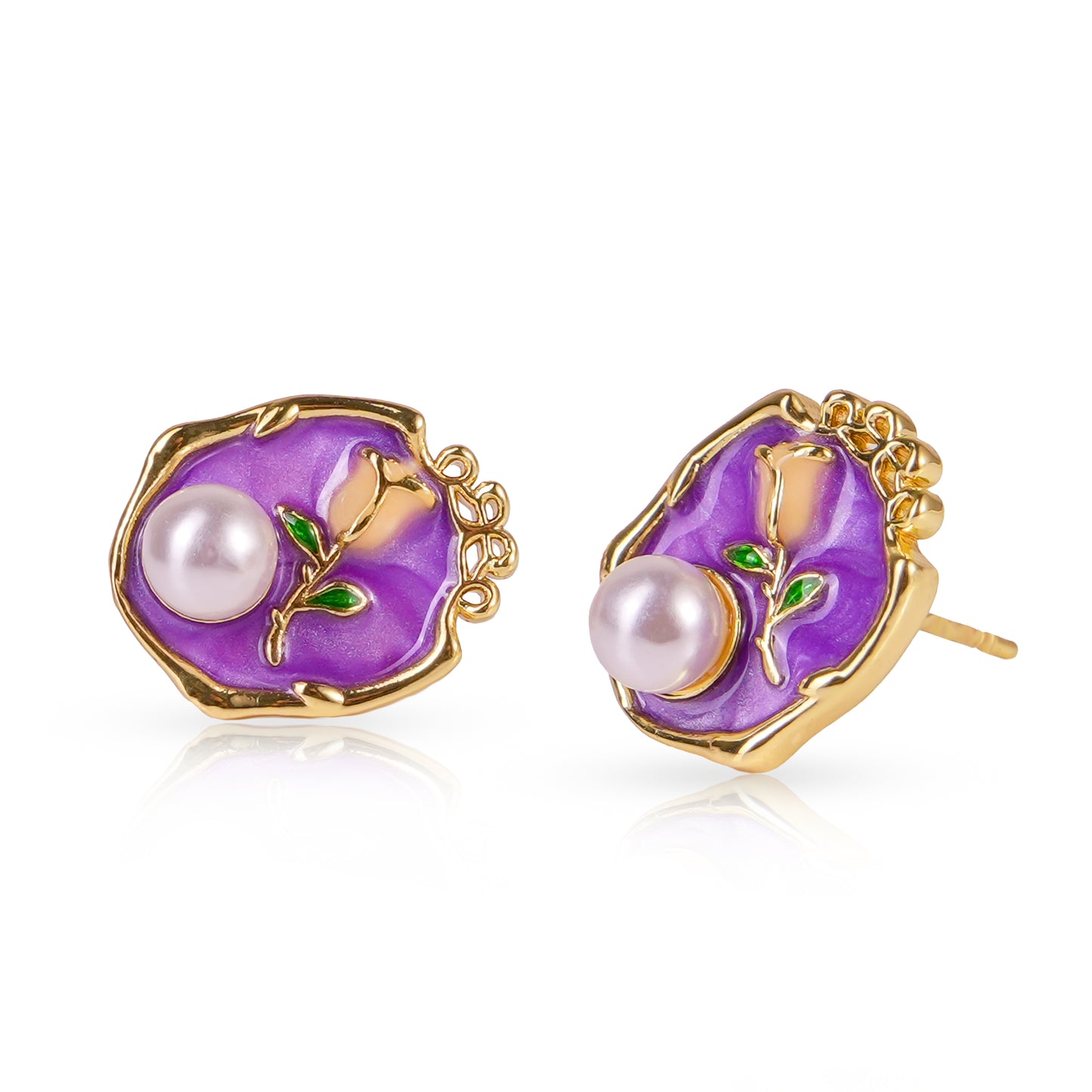 Gulab Noor Pearl Studs