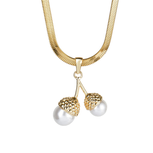 Cherry Moti Pendant Necklace