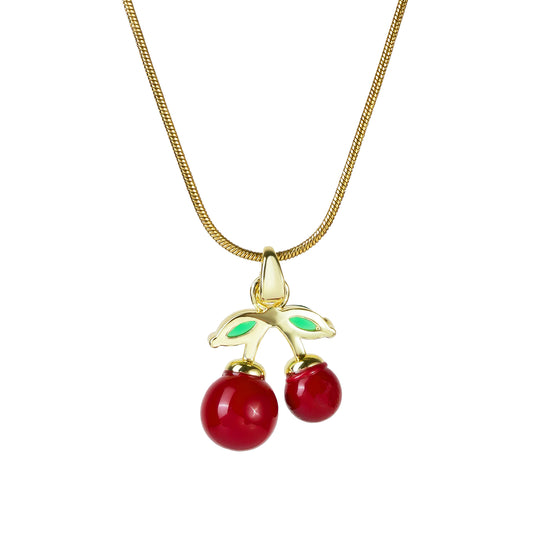 Cherry Bloom Pendant Necklace