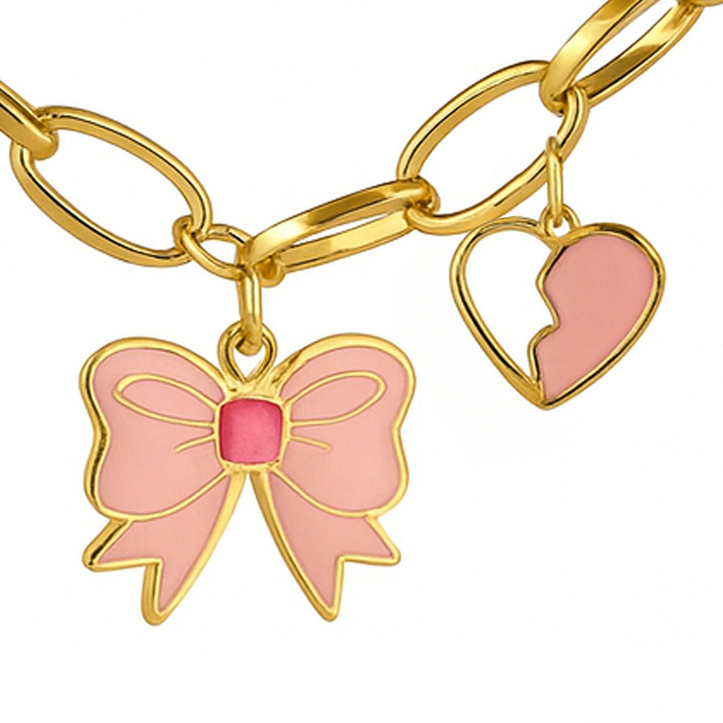 Sweet Bow Charms Necklace