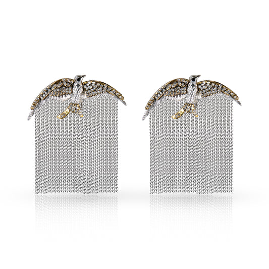 Celestial Sparrow Fringe Earrings