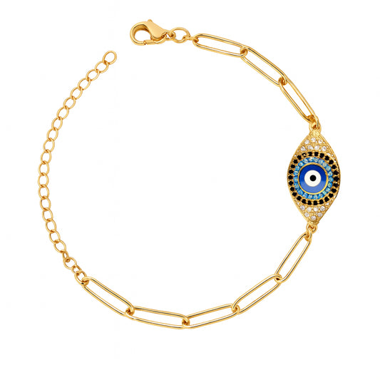 Blue Nazar Charm Bracelet