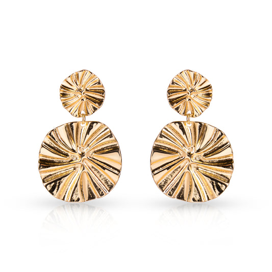 Solare Sculpted Gold Drop Earrings