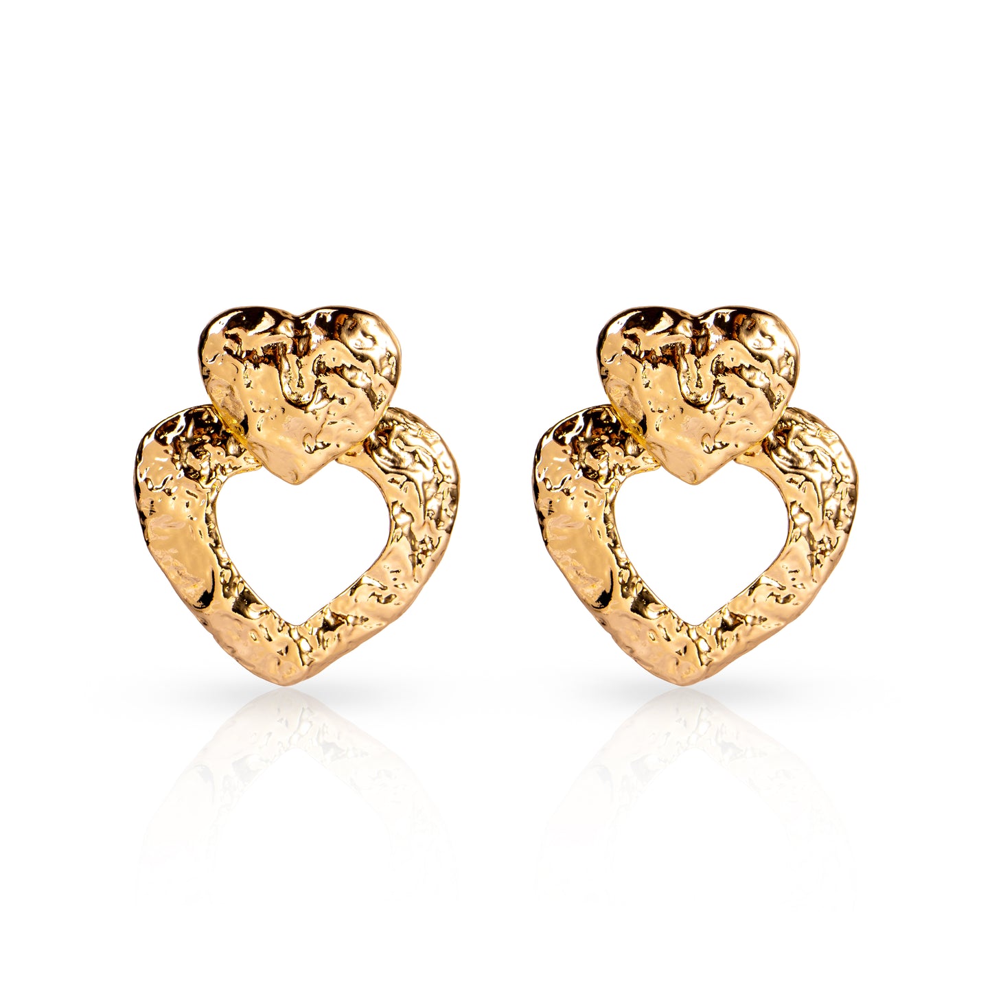 Lava Heart Drop Earrings