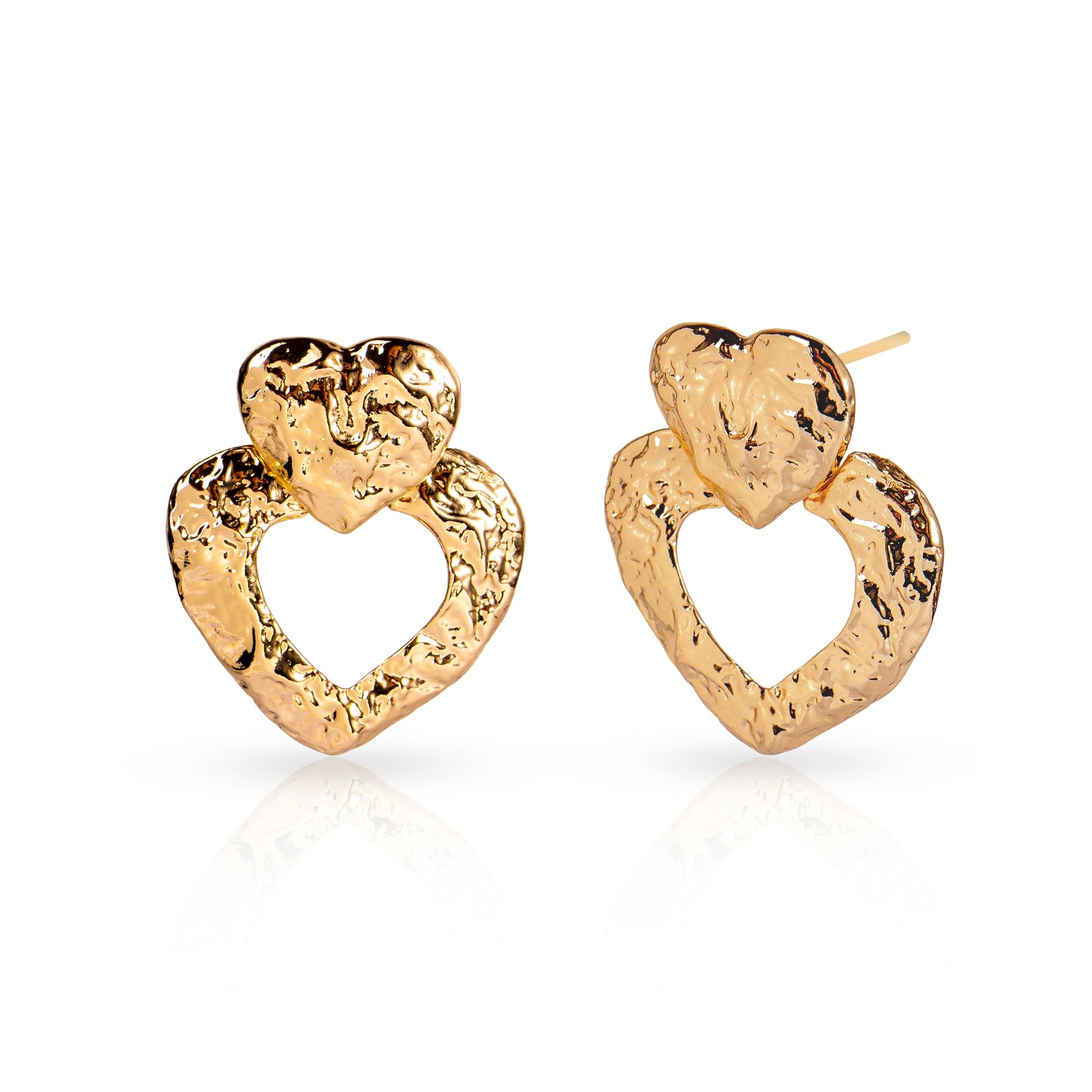 Lava Heart Drop Earrings